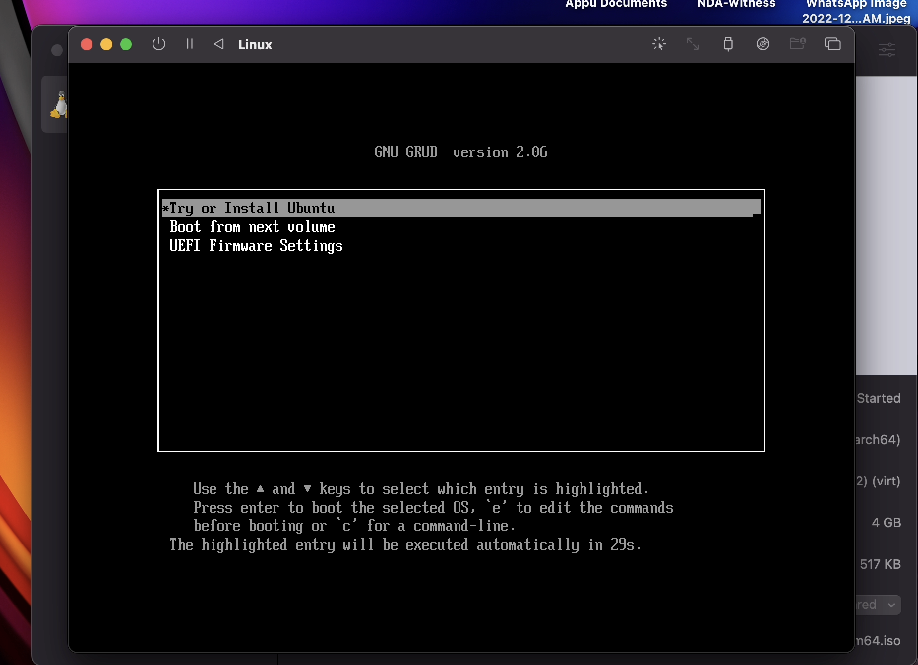 UTM Install Ubuntu